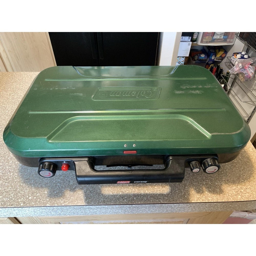 Coleman EvenTemp 3 Burner Propane Camp Stove Green Instastart Camping Tested